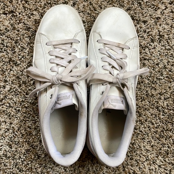 Puma Shoes - Puma shoes with purple, pink and yellow stripes